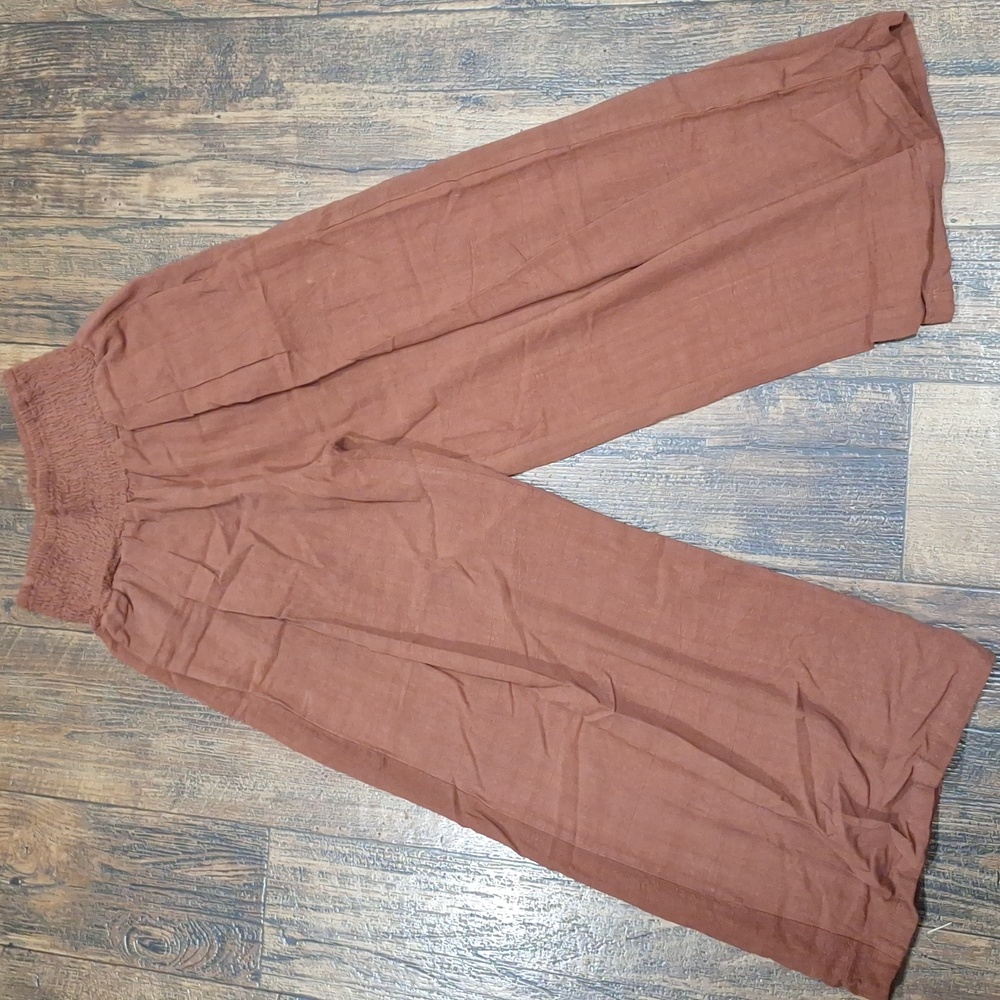 Wide Leg Brown Pants